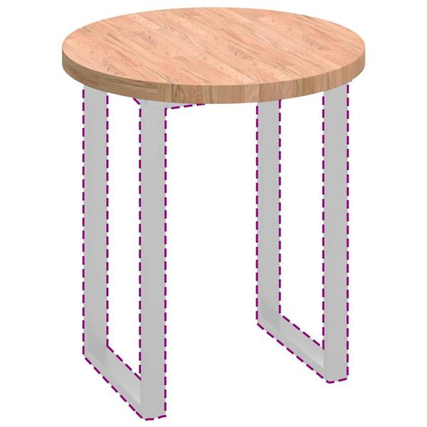 Grote foto vidaxl tafelblad lichtbruin 70 x 4 cm massief eikenhout antiek en kunst stoelen en banken