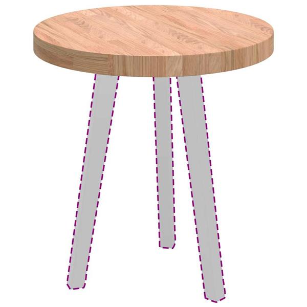 Grote foto vidaxl tafelblad lichtbruin 50 x 4 cm massief eikenhout antiek en kunst stoelen en banken