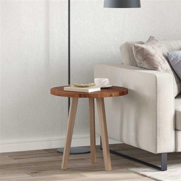Grote foto vidaxl tafelblad donkerbruin 50 x 2.5 cm massief eikenhout antiek en kunst stoelen en banken