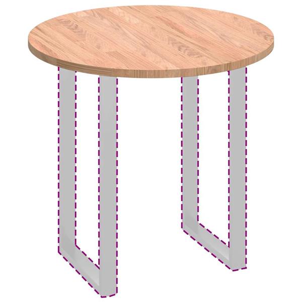 Grote foto vidaxl tafelblad lichtbruin 80 x 2.5 cm massief eikenhout antiek en kunst stoelen en banken