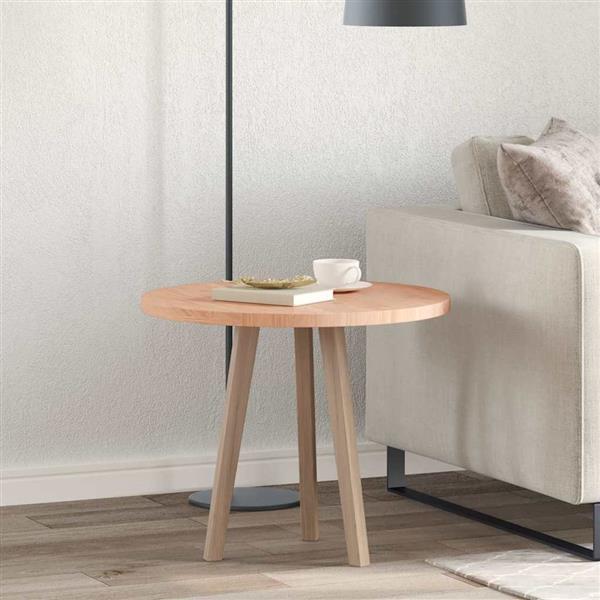Grote foto vidaxl tafelblad lichtbruin 60 x 2.5 cm massief eikenhout antiek en kunst stoelen en banken