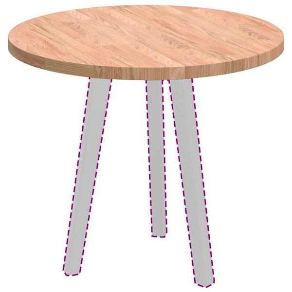 Grote foto vidaxl tafelblad lichtbruin 60 x 2.5 cm massief eikenhout antiek en kunst stoelen en banken