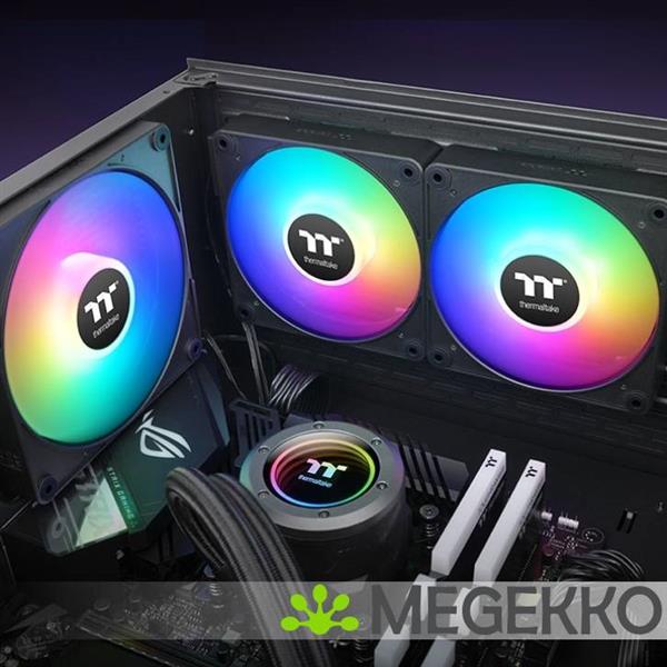 Grote foto thermaltake ct120 ex argb computer behuizing ventilator 12 cm zwart wit 3 stuk s computers en software overige computers en software
