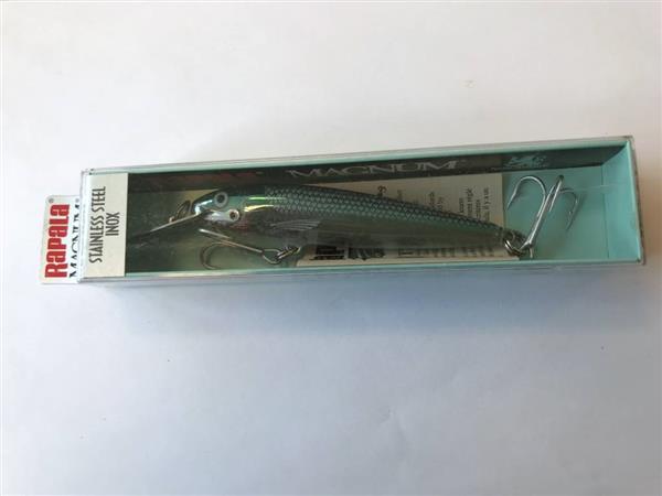 Grote foto rapala magnum gss mag green stainless steel inox sinking plug cd 9 9cm 17g sport en fitness vissport