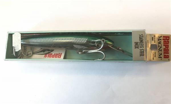 Grote foto rapala magnum gss mag green stainless steel inox sinking plug cd 9 9cm 17g sport en fitness vissport