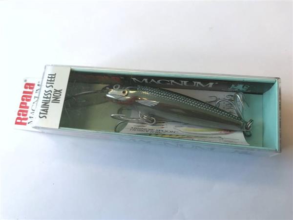 Grote foto rapala magnum gss mag green stainless steel inox sinking plug cd 9 9cm 17g sport en fitness vissport
