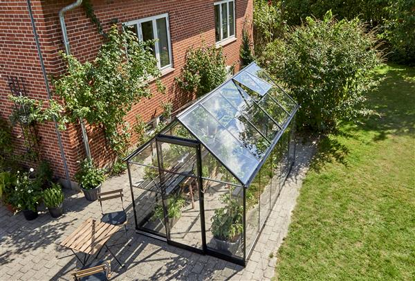 Grote foto tuinkas qube 610 zwart gecoat tuin en terras tuinhuisjes en blokhutten