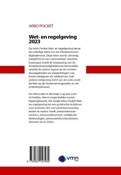 Grote foto arbo pocket wet en regelgeving 2023 arbopocket boeken overige boeken