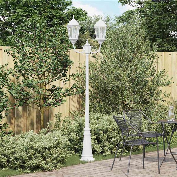Grote foto vidaxl tunlicht wit 235 cm aluminium tuin en terras verlichting