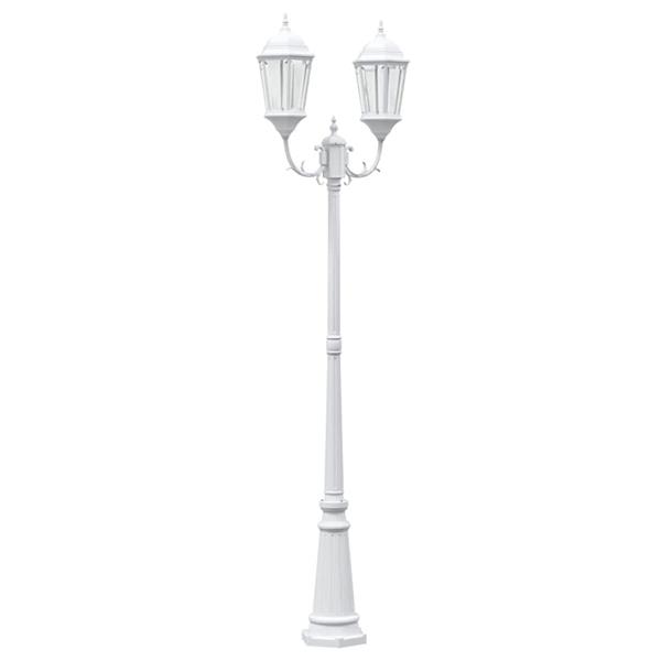 Grote foto vidaxl tunlicht wit 235 cm aluminium tuin en terras verlichting