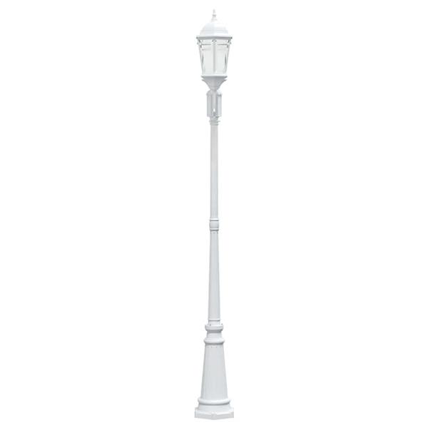 Grote foto vidaxl tunlicht wit 235 cm aluminium tuin en terras verlichting