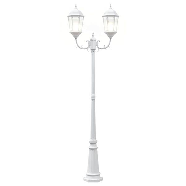 Grote foto vidaxl tunlicht wit 235 cm aluminium tuin en terras verlichting