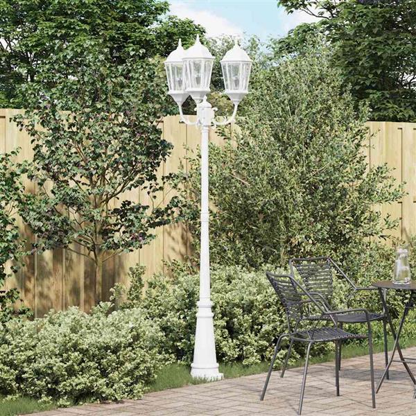 Grote foto vidaxl tunlicht wit 235 cm aluminium tuin en terras verlichting