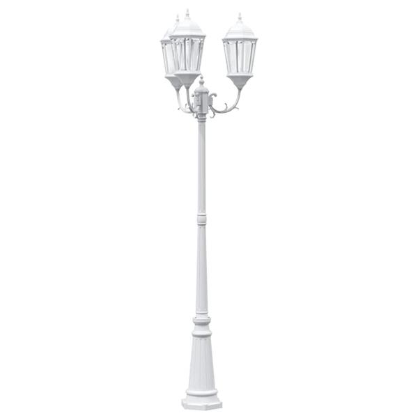Grote foto vidaxl tunlicht wit 235 cm aluminium tuin en terras verlichting