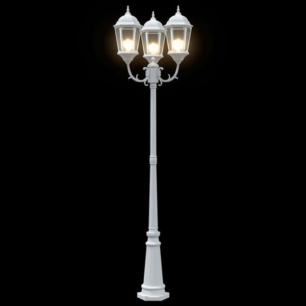 Grote foto vidaxl tunlicht wit 235 cm aluminium tuin en terras verlichting