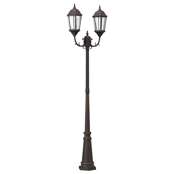 Grote foto vidaxl tunlicht brons 235 cm aluminium tuin en terras verlichting
