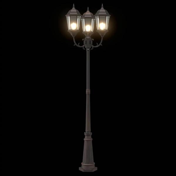Grote foto vidaxl tunlicht brons 235 cm aluminium tuin en terras verlichting