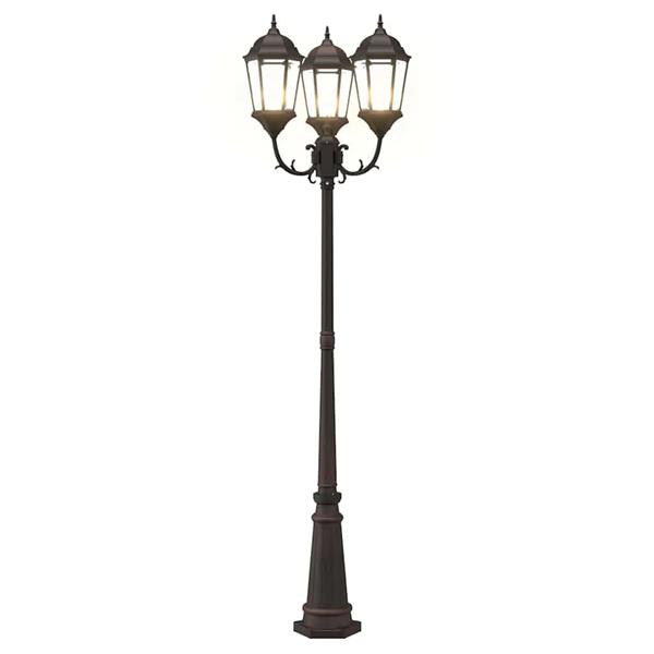 Grote foto vidaxl tunlicht brons 235 cm aluminium tuin en terras verlichting