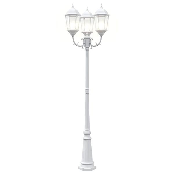 Grote foto vidaxl tunlicht wit 235 cm aluminium tuin en terras verlichting