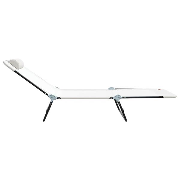 Grote foto vidaxl opvouwbare zonnebed 2 pcs cr me 182 x 55 x 85.5cm textileen tuin en terras tuinmeubelen