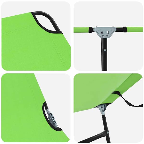 Grote foto vidaxl opvouwbare zonnebed 2 persoon 2 pcs groen 56 x 189 x 87cm stof tuin en terras tuinmeubelen