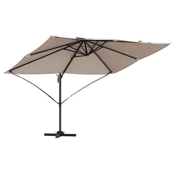 Grote foto vidaxl cantilever roma parasol taupe en zwart 352 x 251 x 260 cm tuin en terras overige tuin en terras