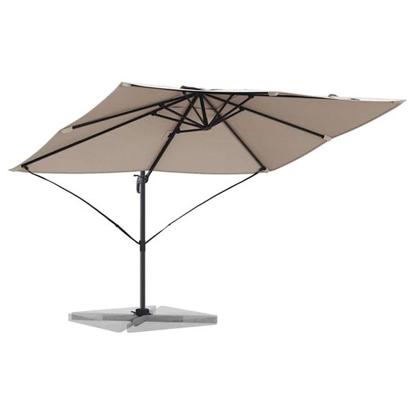 Grote foto vidaxl cantilever roma parasol taupe en zwart 352 x 251 x 260 cm tuin en terras overige tuin en terras