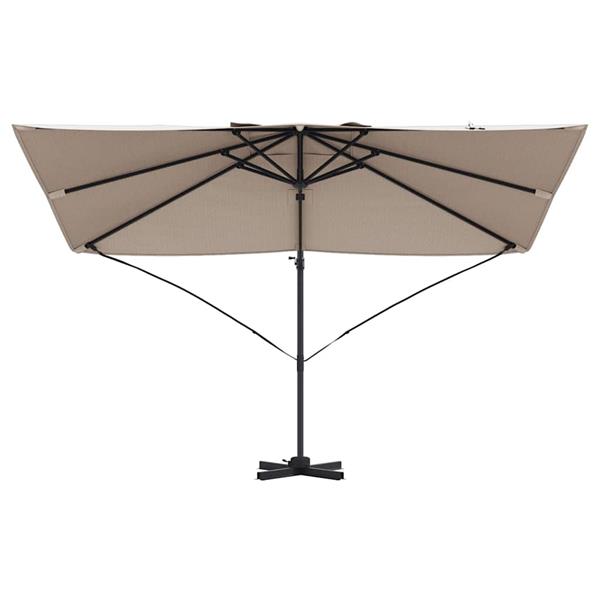 Grote foto vidaxl cantilever roma parasol taupe en zwart 352 x 251 x 260 cm tuin en terras overige tuin en terras