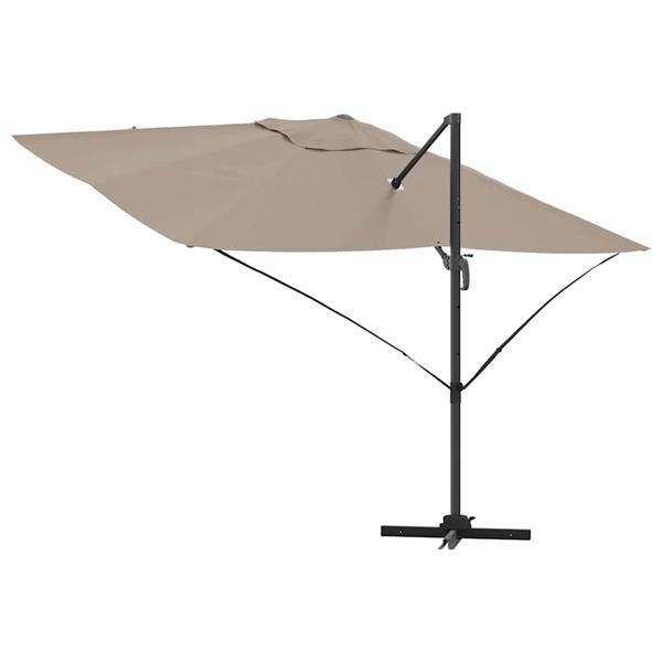Grote foto vidaxl cantilever roma parasol taupe en zwart 352 x 251 x 260 cm tuin en terras overige tuin en terras