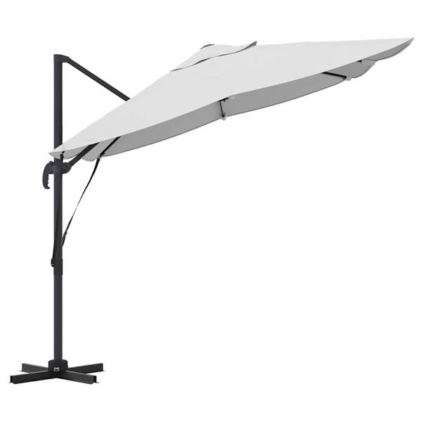 Grote foto vidaxl cantilever roma parasol beige en zwart 352 x 251 x 260 cm tuin en terras overige tuin en terras