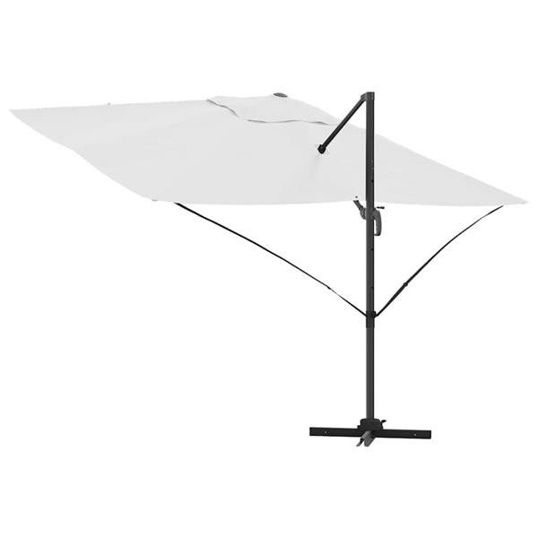 Grote foto vidaxl cantilever roma parasol beige en zwart 352 x 251 x 260 cm tuin en terras overige tuin en terras