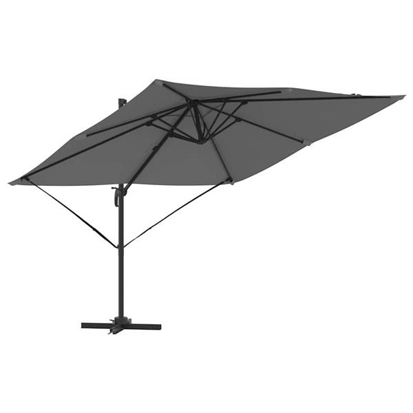 Grote foto vidaxl roma parasol antraciet 286 x 285 x 265 cm tuin en terras overige tuin en terras