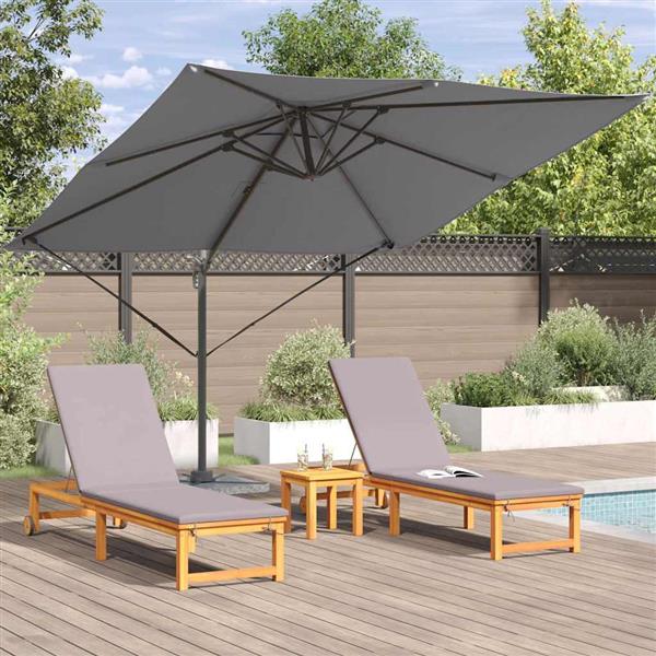 Grote foto vidaxl roma parasol antraciet 286 x 285 x 265 cm tuin en terras overige tuin en terras
