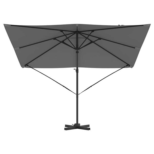 Grote foto vidaxl roma parasol antraciet 286 x 285 x 265 cm tuin en terras overige tuin en terras