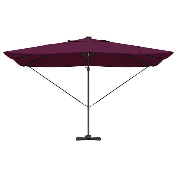 Grote foto vidaxl cantilever roma parasol rood en zwart 352 x 251 x 265 cm tuin en terras overige tuin en terras