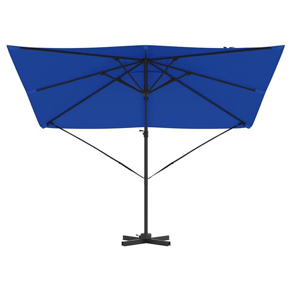 Grote foto vidaxl roma parasol blauw 286 x 285 x 265 cm polyester en aluminium tuin en terras overige tuin en terras