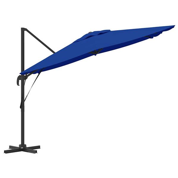 Grote foto vidaxl roma parasol blauw 286 x 285 x 265 cm polyester en aluminium tuin en terras overige tuin en terras