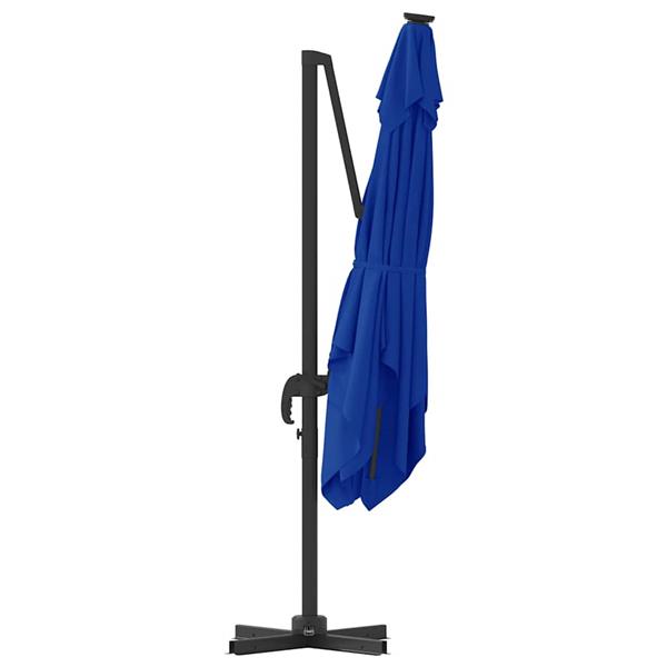 Grote foto vidaxl roma parasol blauw 286 x 285 x 265 cm polyester en aluminium tuin en terras overige tuin en terras
