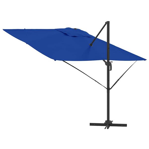 Grote foto vidaxl roma parasol blauw 286 x 285 x 265 cm polyester en aluminium tuin en terras overige tuin en terras