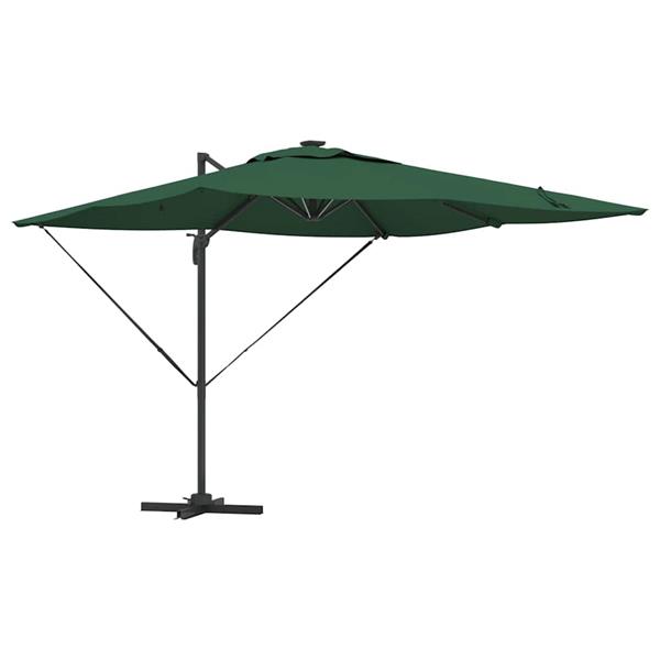 Grote foto vidaxl parasol groen 286 x 285 x 270 cm aluminium tuin en terras overige tuin en terras