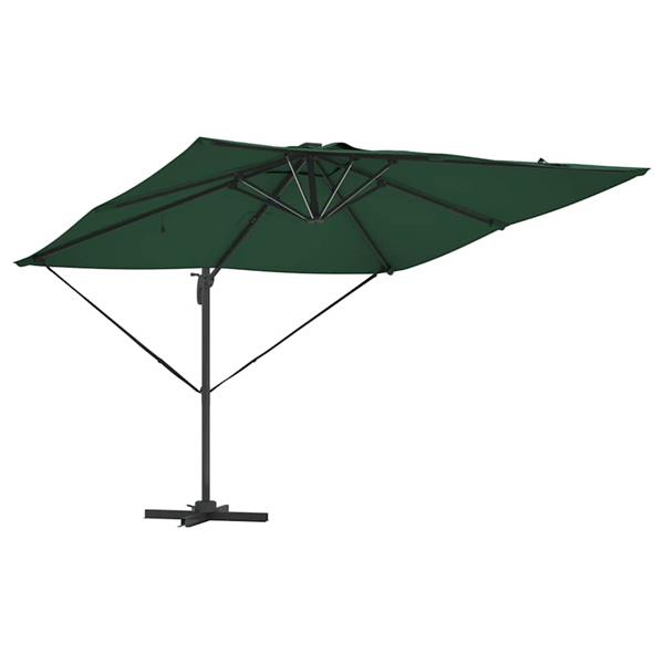Grote foto vidaxl parasol groen 286 x 285 x 270 cm aluminium tuin en terras overige tuin en terras