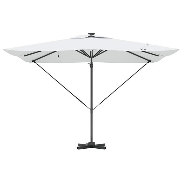 Grote foto vidaxl parasol zand 286 x 285 x 270 cm aluminium tuin en terras overige tuin en terras