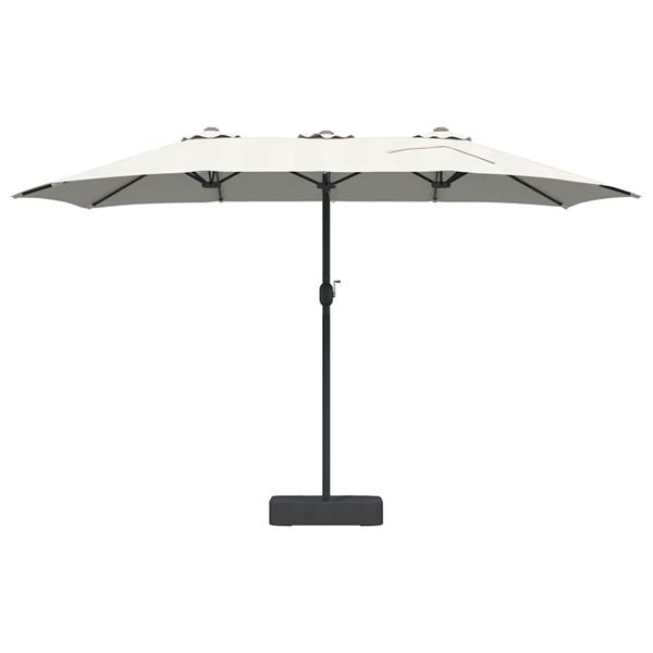 Grote foto vidaxl tuinparasol zand 385 x 209 x 244 cm stof tuin en terras overige tuin en terras
