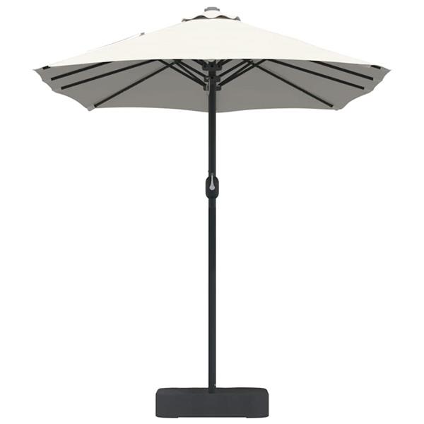 Grote foto vidaxl tuinparasol zand 385 x 209 x 244 cm stof tuin en terras overige tuin en terras