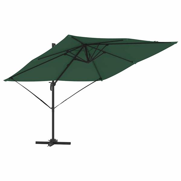 Grote foto vidaxl roma parasol groen 286 x 285 x 265 cm polyester en aluminium tuin en terras overige tuin en terras