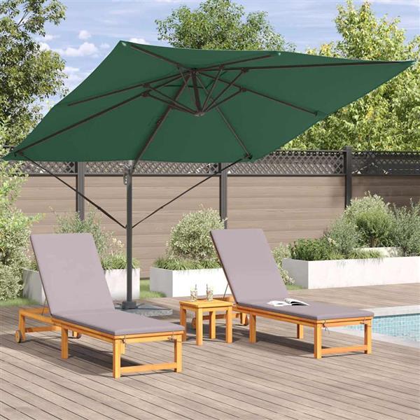 Grote foto vidaxl roma parasol groen 286 x 285 x 265 cm polyester en aluminium tuin en terras overige tuin en terras