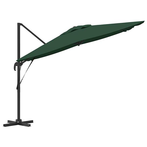 Grote foto vidaxl roma parasol groen 286 x 285 x 265 cm polyester en aluminium tuin en terras overige tuin en terras
