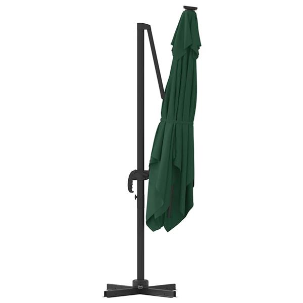 Grote foto vidaxl roma parasol groen 286 x 285 x 265 cm polyester en aluminium tuin en terras overige tuin en terras