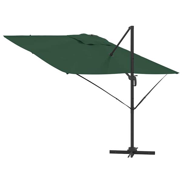 Grote foto vidaxl roma parasol groen 286 x 285 x 265 cm polyester en aluminium tuin en terras overige tuin en terras