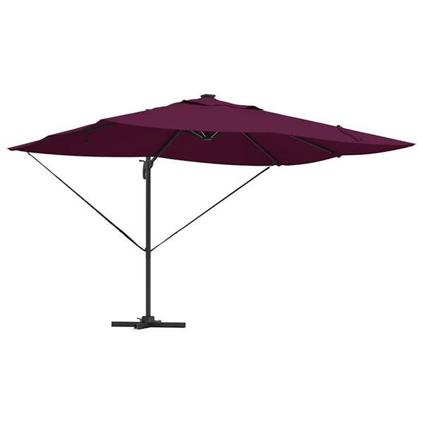 Grote foto vidaxl cantilever roma parasol rood en zwart 352 x 251 x 265 cm tuin en terras overige tuin en terras